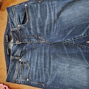 American Eagle women's size 14 long dark demin jeans